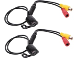 Kit De 2 Peças Para Câmera De Ré Veicular À Prova D'água Com Lente Grande Angular