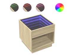Mesa de centro Infinity Sonoma de roble con luces LED MAISON EXCLUSIVE (50x50x50 cm)