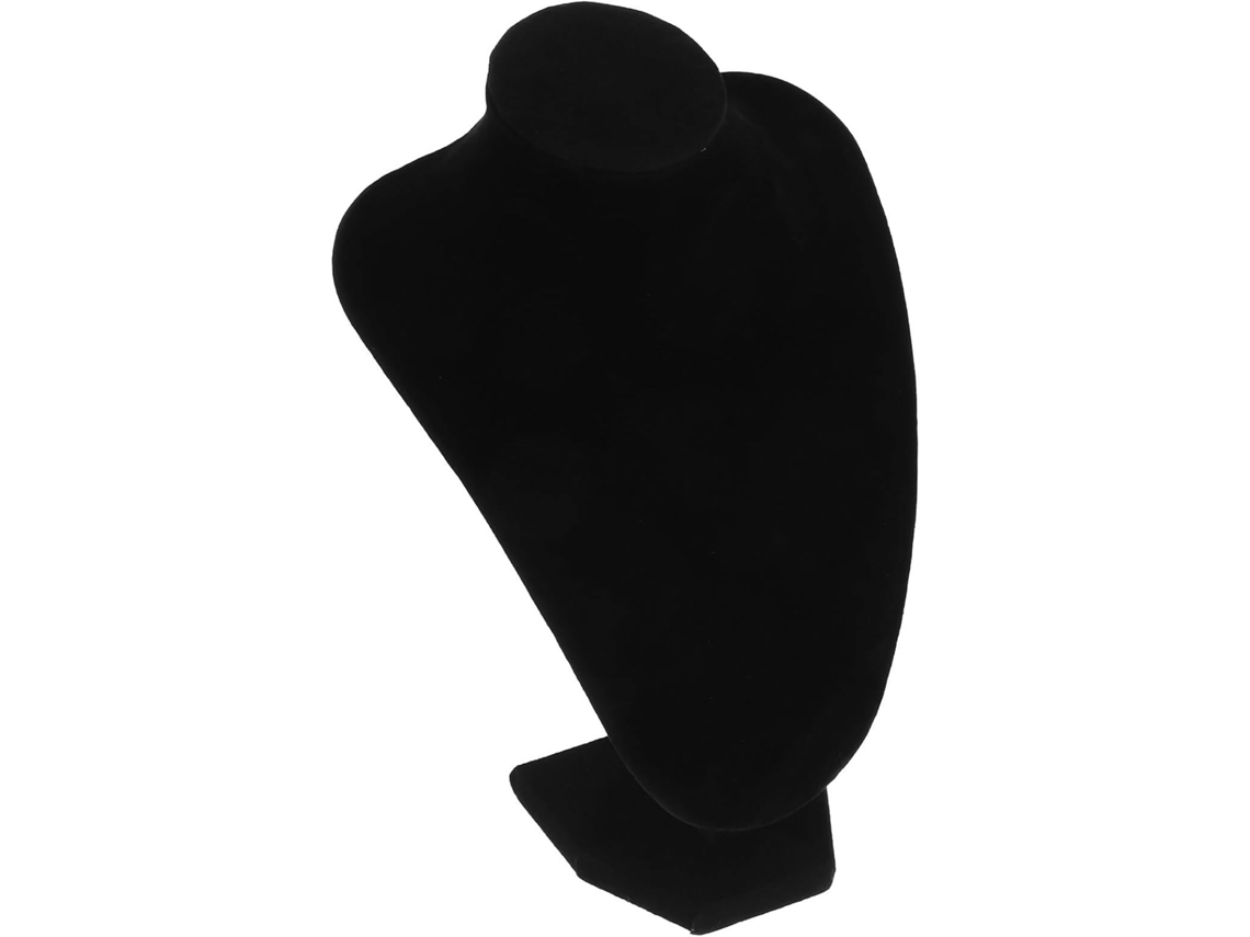 Soporte Expositor 3d Terciopelo Negro Collares Joyas Diseño Estable Multifuncional Dimensiones 22x15 Ideal