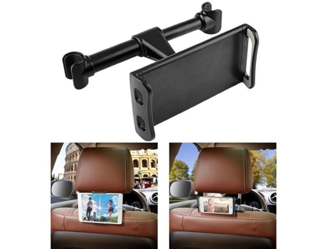 Soporte de Coche Ajustable 360° para Tablet/Teléfono Negro