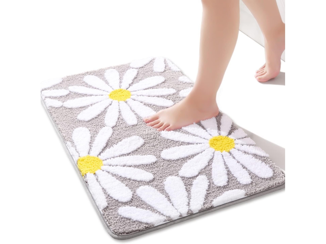 Alfombrilla De Baño Antideslizante Daisy, Suave Y Absorbente (gris/50x80cm) Gertiz