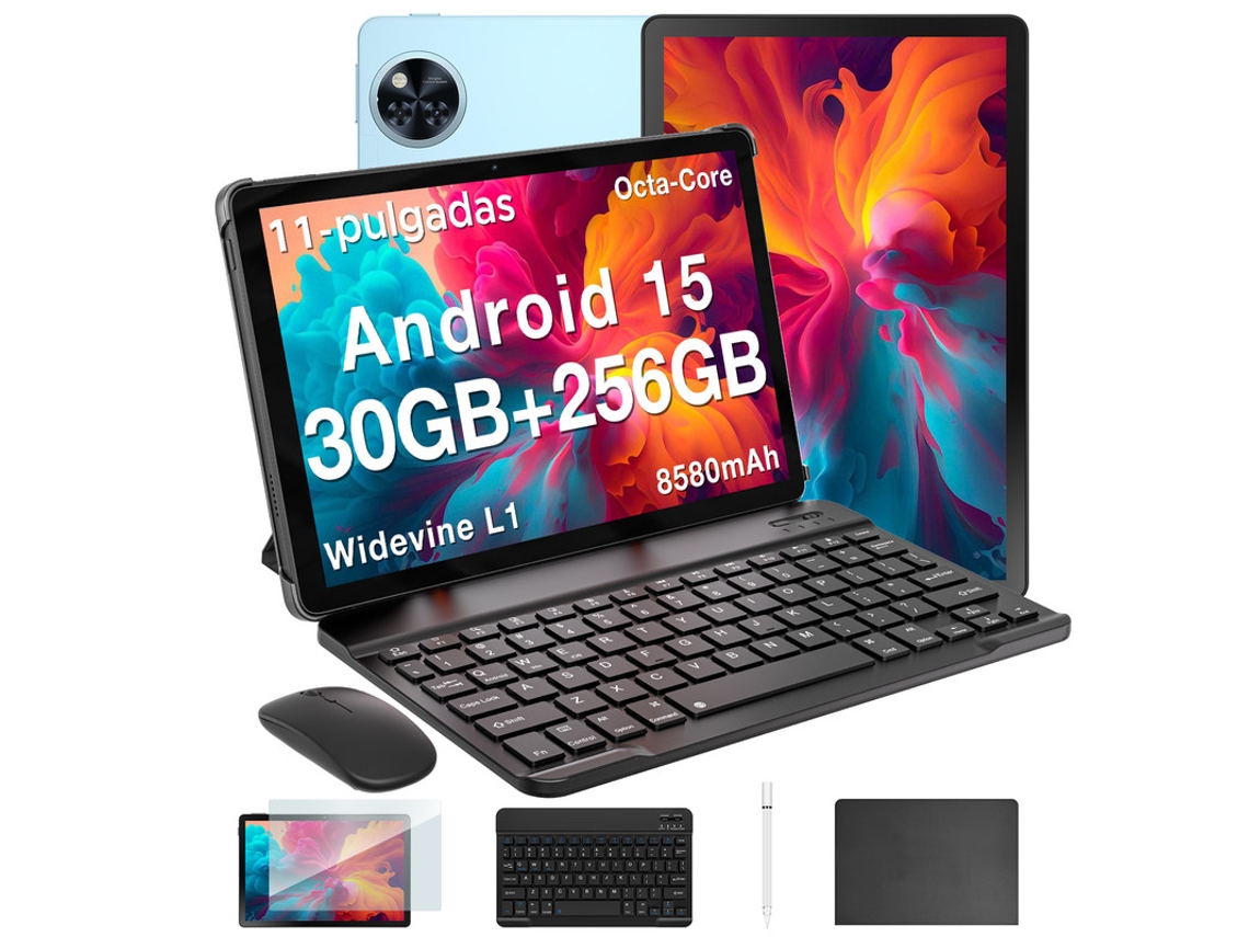 Tableta Doogee U11pro Android 15 de 11 pulgadas, 30 GB, 256 GB/2 TB, ocho núcleos, 8580 mAh, HD IPS 90 Hz, Widevine L1, Wi-Fi 5, 13 MP, 5 MP, Face ID, 3,5 mm