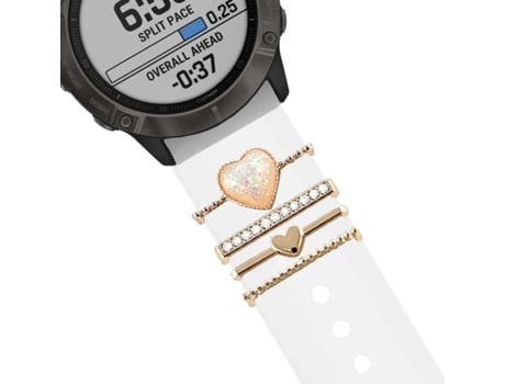 Correa Garmin Tactix 7 Pro Ballistics Edition Pulsera con Adorno Cristal Blanco