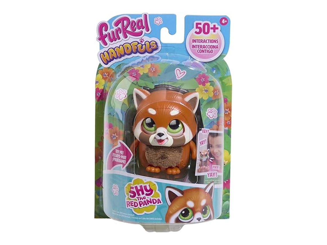 Furreal Handfuls - Panda tímido rojo interactivo (9 cm, 28171)