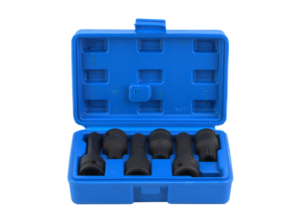 6 Piezas Adaptador De Soquete Neumático Acero Cr-mo 1/2 M14 M16 M18 Conjunto Soquete De Aire