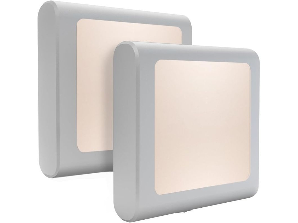 2026-luz Nocturna Led Con Sensor Dusk To Dawn, Brillo Ajustable Luz Blanca Cálida Para Pasillos Dormitorios Cocina 2 Pack