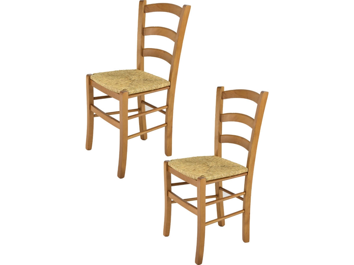 Conjunto de 2 Cadeiras T M C S Venice 320RO-169 (Castanho - 88x43x44 cm - Madeira)