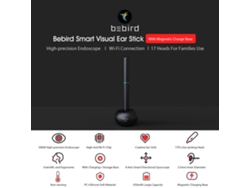 Endoscopio Bebird Smart Visual Ear Stick M9 Pro De 300 W Con 17 Cabezales De Limpieza Y Recargable Por Usb.