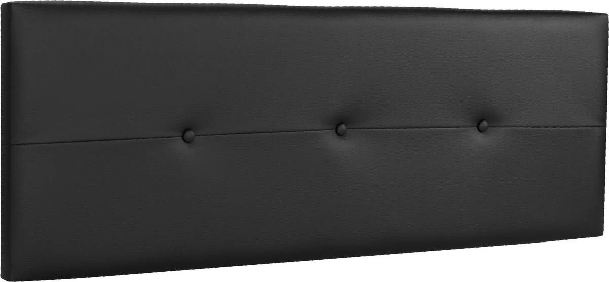 Cabecero DHOME Tapizado (Negro - Polipiel - 135 x 5 x 50 cm)