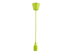 Lampara colgante base, cable y portamparas verde E27