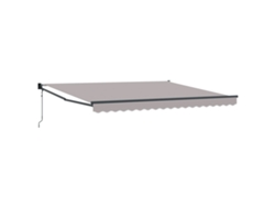 Toldo Retráctil Automático Gris Claro Vidaxl Gris Aluminio