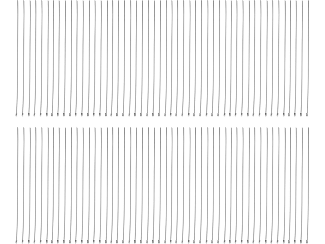 100 Bridas De Acero Inoxidable Con Cierre, 45 Cm (17,7 Pulgadas)