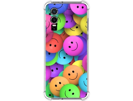 Carcasa para Vivo Y76 5G TUMUNDOSMARTPHONE Dibujos Antigolpes Smile Multicolor