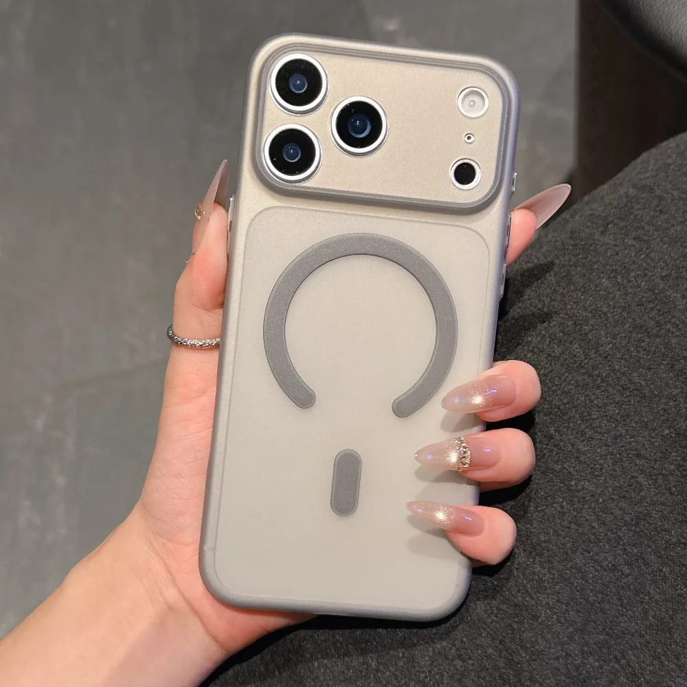 (gris, Iphone 13) Funda Delgada Mate Esmerilada Para Iphone, Compatible Con Fijación Magnética Magsafe