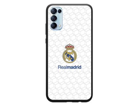 Funda Móvil Oficial Real Madrid para Oppo Reno 4 PHONECASES3D Piel Sintética Negro