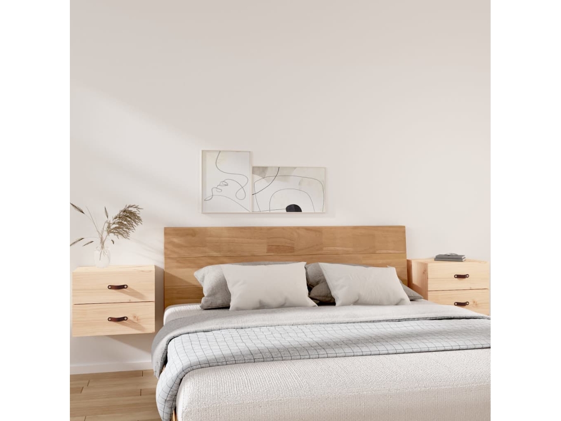 Mesitas de Noche de Pared 2 Pzs 50X36X40 Cm