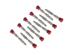 10 Piezas Brocas De Destornillador Magnéticas Doble Cabeza Cruzada Accesorios De Destornillador Electrónico (plata)