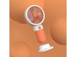 Ventilador portátil recargable por USB, de silicona suave, rojo.