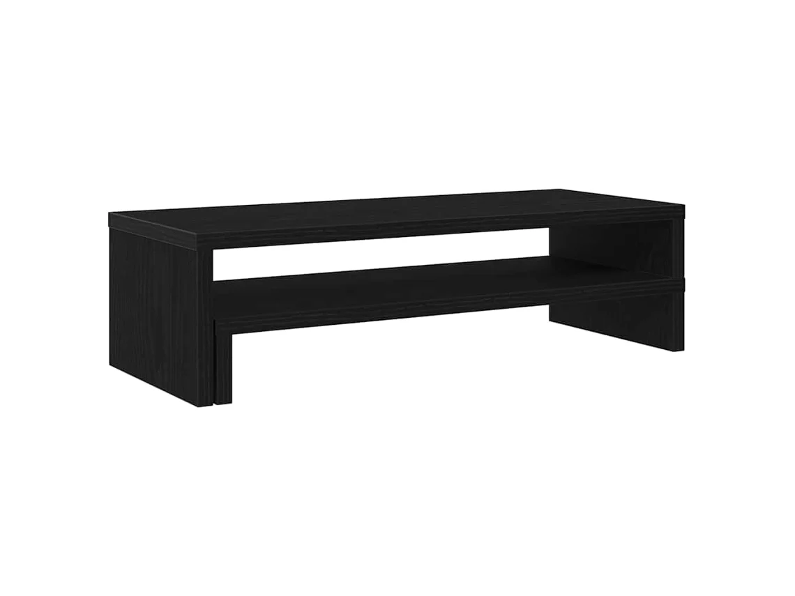 vidaxl Soporte para monitor de madera procesada negra