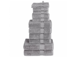 Conjunto De Toalla Lovely Home Solund Gsm Gris - 12pcs (15x21cmlxc)