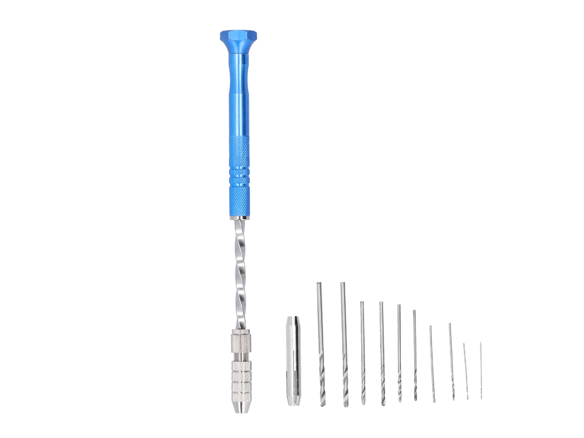 Broca Manual De Acero Inoxidable Azul, Broca Para Grabado, Herramienta De Perforación Para Carpintería Y Fabricación De Joyas.