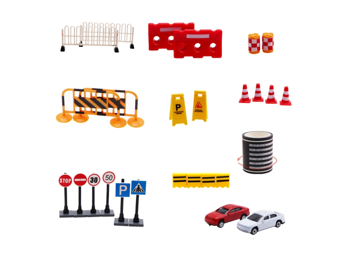 Kit De Herramientas De Construcción En Miniatura De 27 Piezas: Señalización Vial, Juguete De Regalo Para Casas De Muñecas.