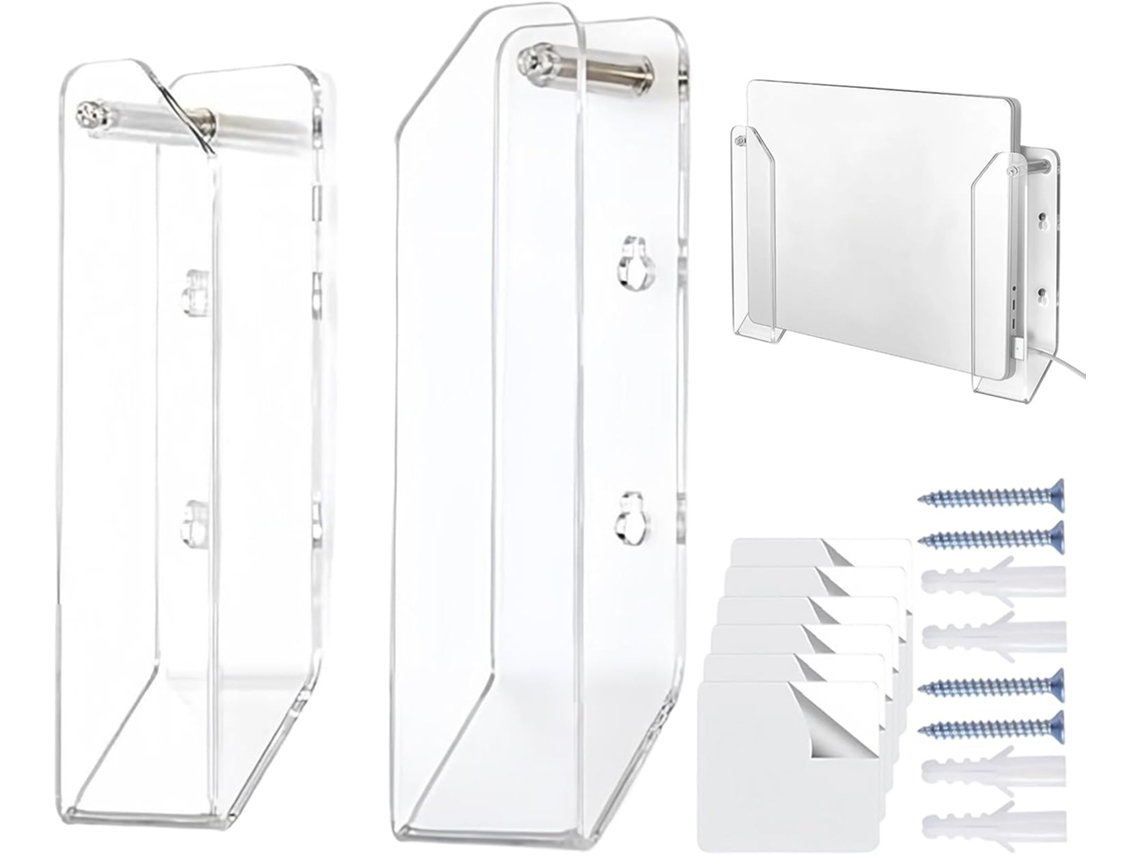 Soporte Transparente Para Ordenador Debajo Del Escritorio Con Diseño Resistente A Los Arañazos.