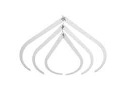 Conjunto De 3 Ferramentas Curvas Deslizantes Em Aço Inoxidável Para Modelagem E Escultura Em Argila.