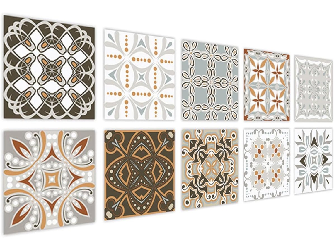 10 Piezas De Pegatinas Para Azulejos, Pegatinas Decorativas Removibles Para