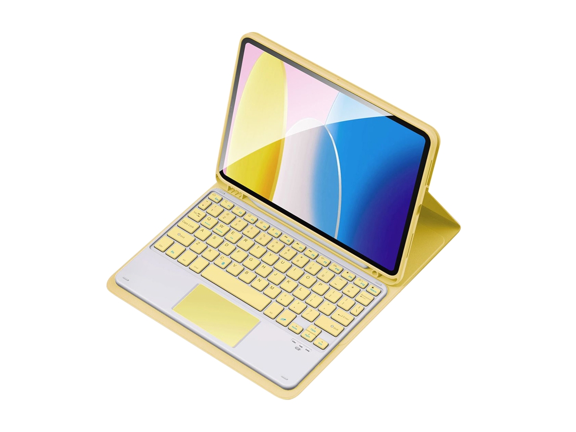 Cubre De Cuero Pu Con Teclado Inalámbrico Bt Y Teclado Numérico Usb Para Ipad Air3/pro 10.5/7-9 10.2 Pulgadas