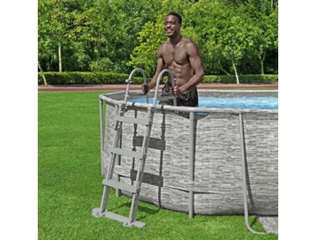 Escalera de piscina de 4 peldaños 107 cm BESTWAY