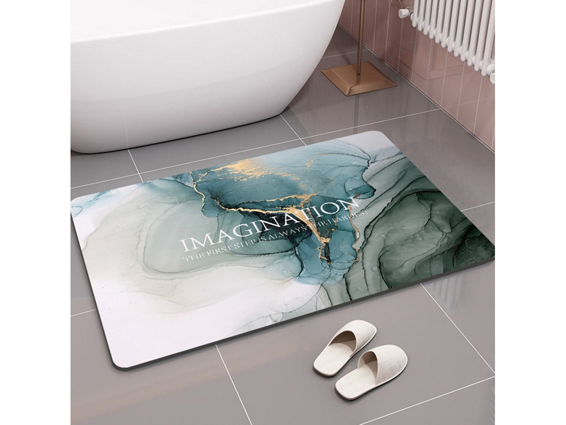 Alfombra de Baño LUUCOZK Antideslizantes Absorbentes Decoración Baño Secado Poliéster Multicolor (50x80cm)
