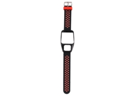 Rebe-cinta De Reloj Inteligente Bicolor De Silicona Negra Y Roja Para Tomtom Runner3 Adventurer