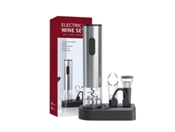 Juego De Accesorios Para Vino Con Alimentación Eléctrica A Pilas - Acero Inoxidable Transparente, Juego Completo Para Vino