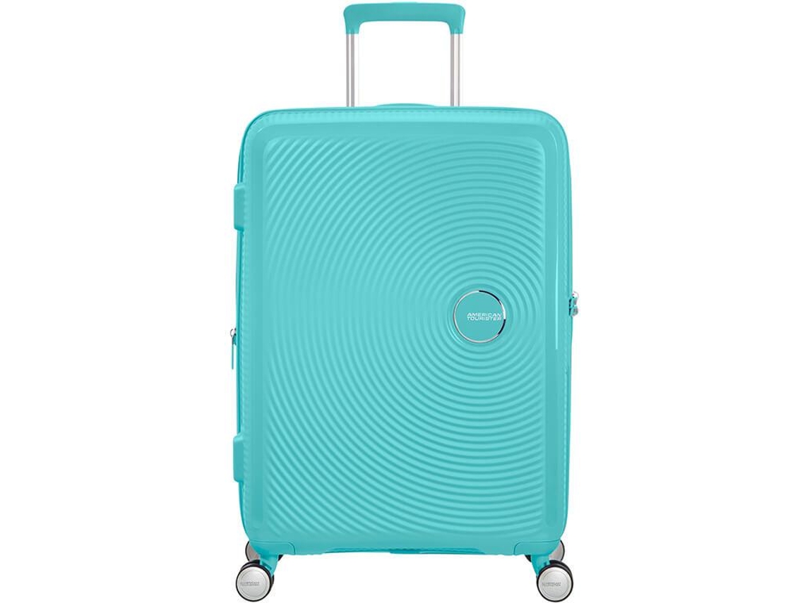 Maleta De Viaje AMERICA TOUSRISTER Soundbox (Média - 67Cm - Expansível - 4 Rodas - 3,7 Kg) Azul Piscina