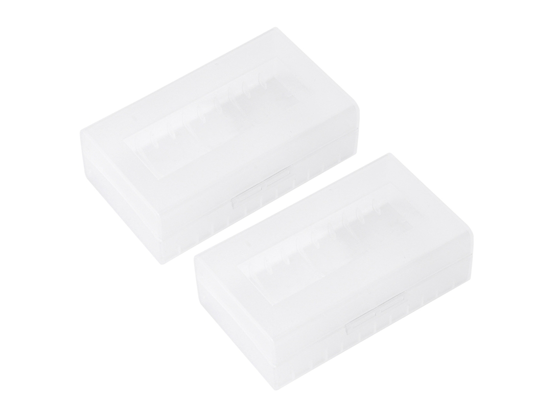 Caja De Almacenamiento De Baterías (2 Unidades) Para 2 Baterías 20700/21700, Abs Sólido, Duradero Y Ecológico.