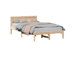 Maison Exclusive - Estructura De Cama Marrón 140 X 190 Cm Madera Maciza De Pino