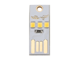 FNINIJEDE Mini luz noturna LED USB portátil de 0,2 W com substrato dourado e luz branca quente