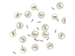 100 Botones De Imitación De Perlas Con Medio Agujero Para Sombreros, Zapatos, Ropa, Bolsos, Vestidos Y Velos De Novia (8,0 Mm)
