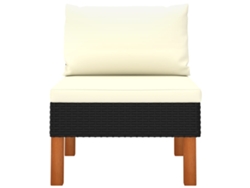 Sofá Central | Sofá De Salón | Sofá De Descanso De Ratán Sintético Y Madera Maciza De Eucalipto Wsd690649