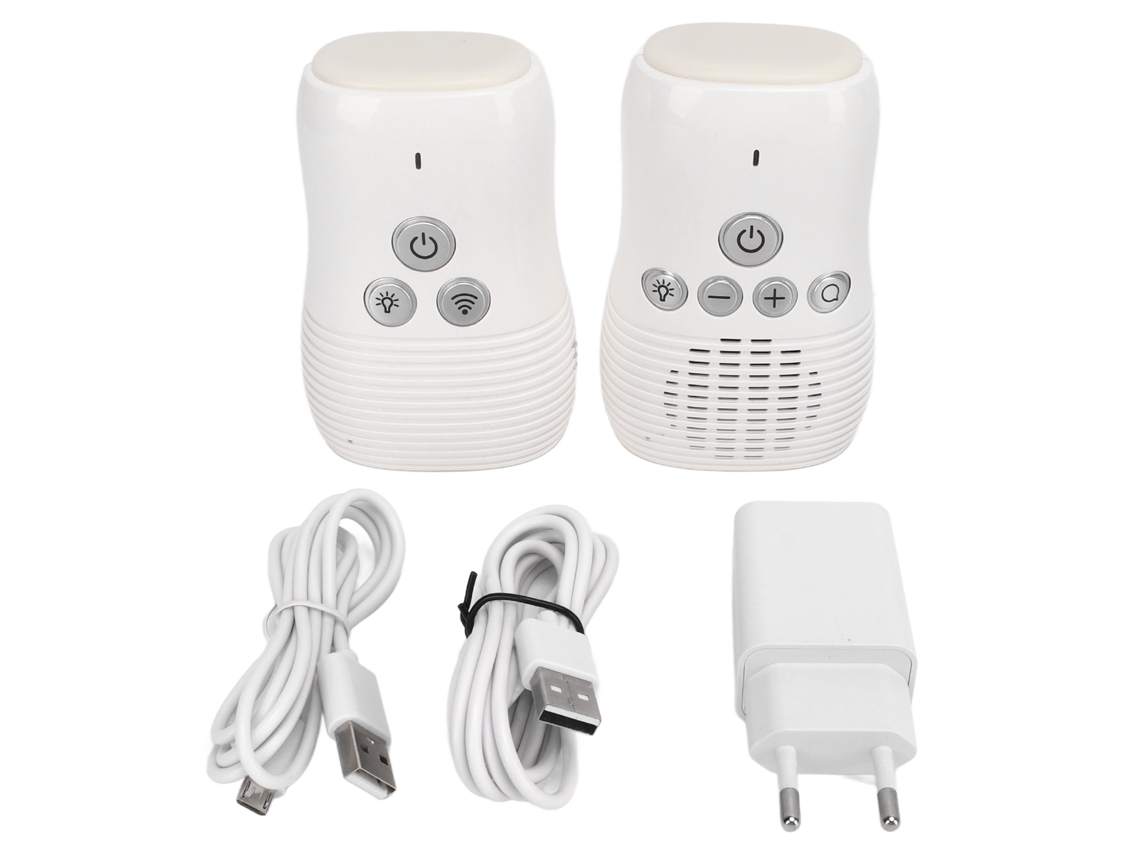 Monitor Bebé Inalámbrico 2.4ghz Con Intercomunicación Bidireccional, Luz Nocturna Y Plug Eu 100‑240v