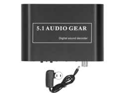 Convertidor de audio digital decodifica la salida analógica DTS/AC3 5.1