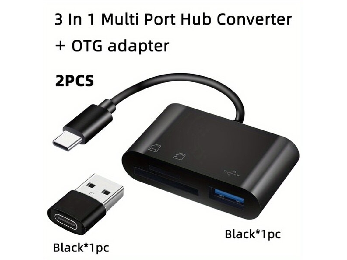 Adaptador USB C delgado 3 en 1 para transferencia rápida de datos. Vayotoy