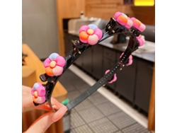 Diadema Para Niñas Con Colgante Bonito Y Exquisito, Diadema De Pelo Rosa Con Flores Para Viajes Y Vida Diaria