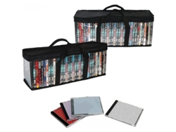 2026rebe-bolsa Organizadora Para Dvd Con Tapa Transparente, Almacenamiento Para 80 Blu-ray/películas/ps4, Manejo Fácil 2 Paquetes