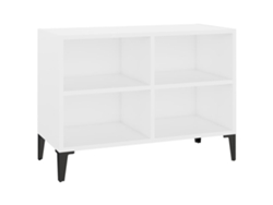 Mueble de TV con patas de metal, 69,5x30x50 cm, blanco, MAISON EXCLUSIVE