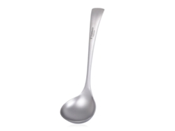 Cuchara sopera (apta para acampar al aire libre, mango largo de titanio puro)