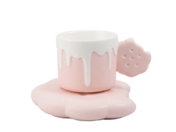Juego de creativas tazas de café con forma de galleta, de 220 ml, ideales para té, leche o café con leche. RNEMITERY