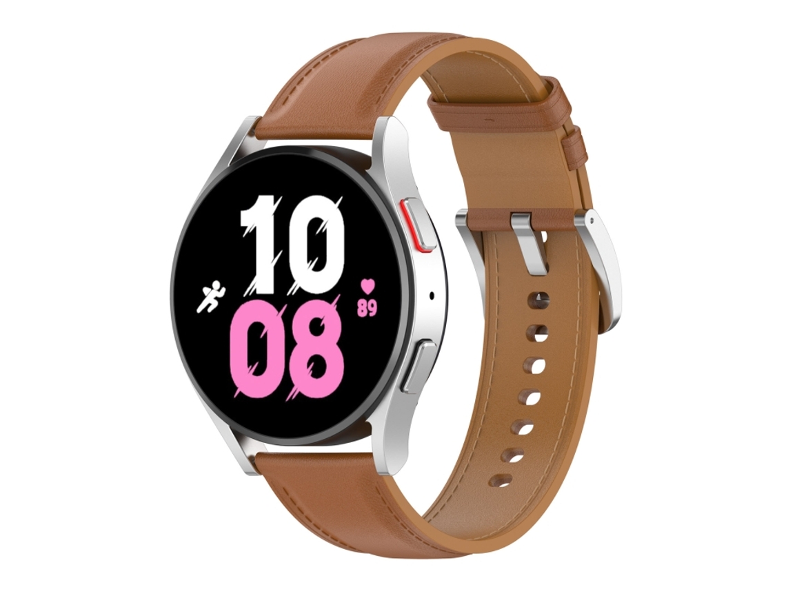 Bracelete Para Samsung Galaxy Watch 5 (40mm) - Couro Premium - Marrom Claro
