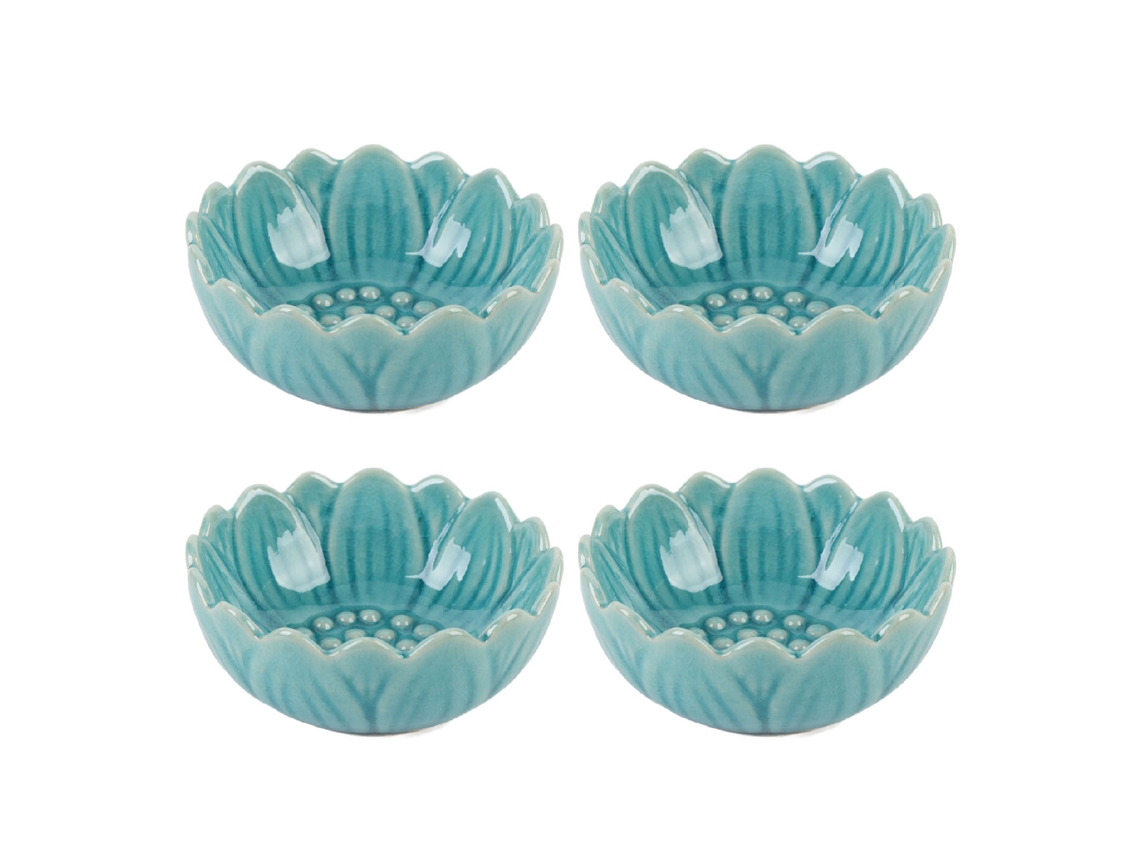 4 Peças De Queimador De Óleo Cerâmico E Pratos Para Porta Vela, Difusor Com Padrão De Gelo Crackle
